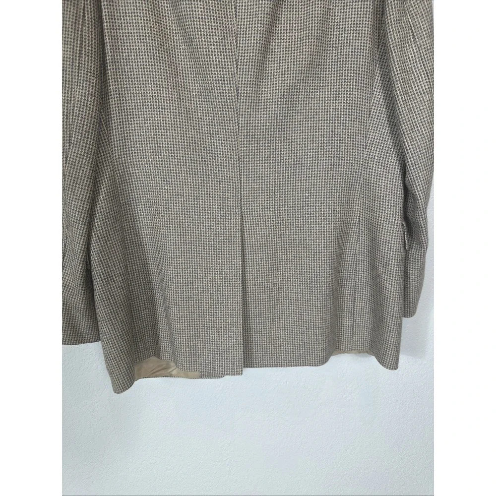Stafford Executive Mens 42R Gray Taupe Tweed Wool Linen Silk Classic Sport Coat